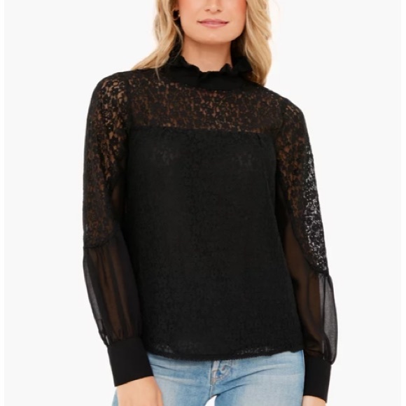 Black Rosalee Sheer Puff Sleeve Blouse
TUCKERNUCK - Picture 1 of 10